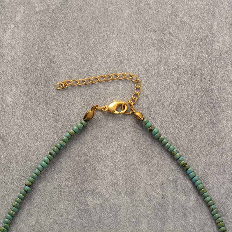 Amazonite Drop Necklace & Jasper Beads - Image 3