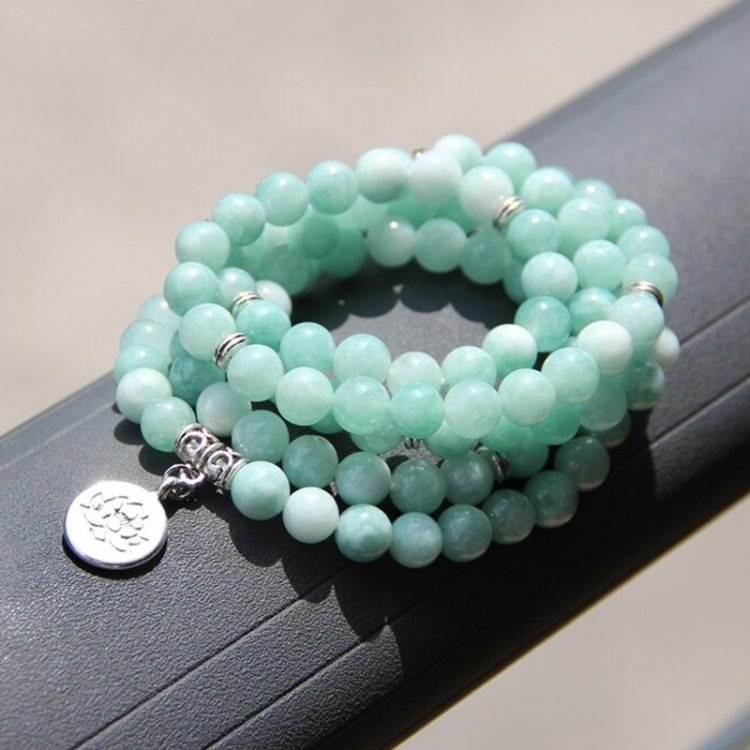 Mala necklace in amazonite – Bild 2