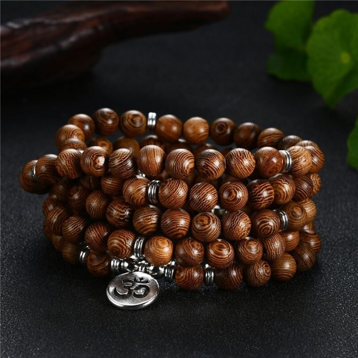 Tibetan Wooden Mala Necklace - Image 3