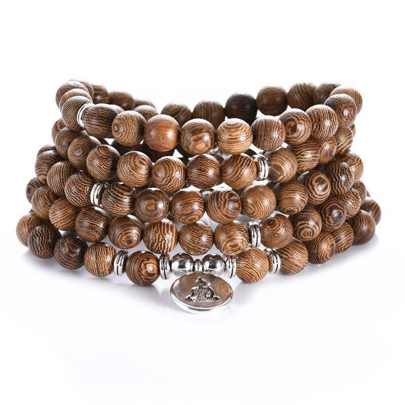 Tibetan Wooden Mala Necklace - Image 2