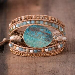 Boho Bracelet "Open Mind" in Ocean Jasper