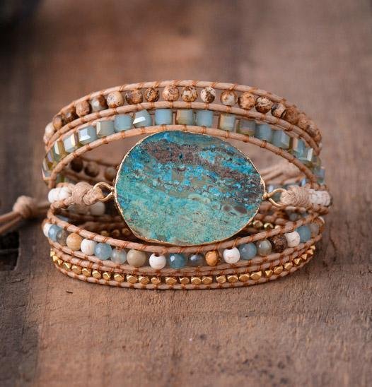 Boho Armband "Offener Geist" in Ozeanjaspis