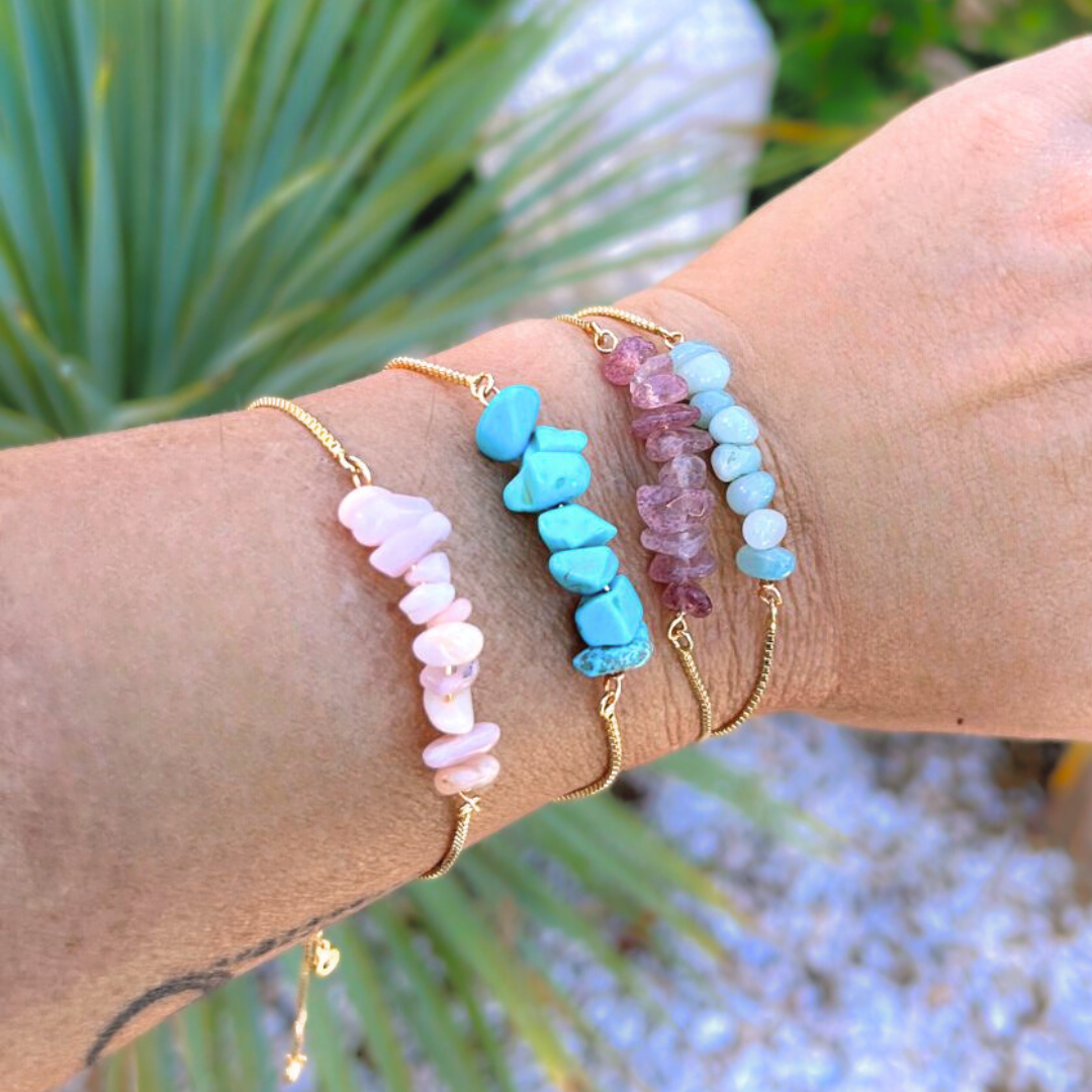 Bracelet Fine in Natural Irregular Stones - Image 2