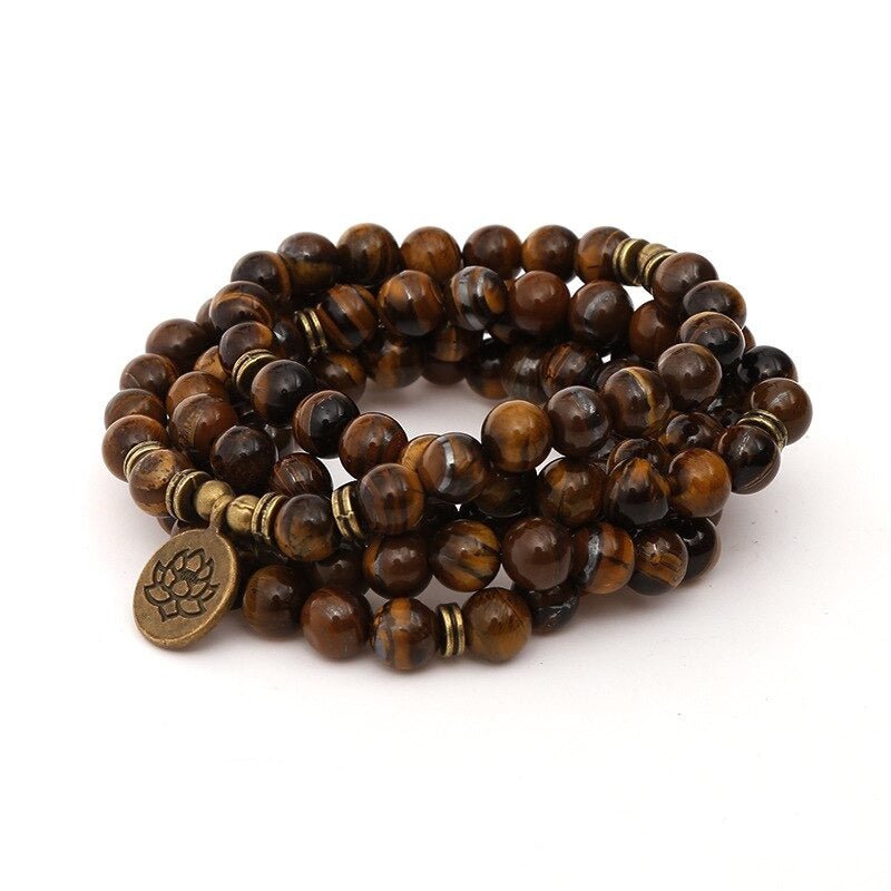 Tibetan Tiger Eye Mala – Bild 3