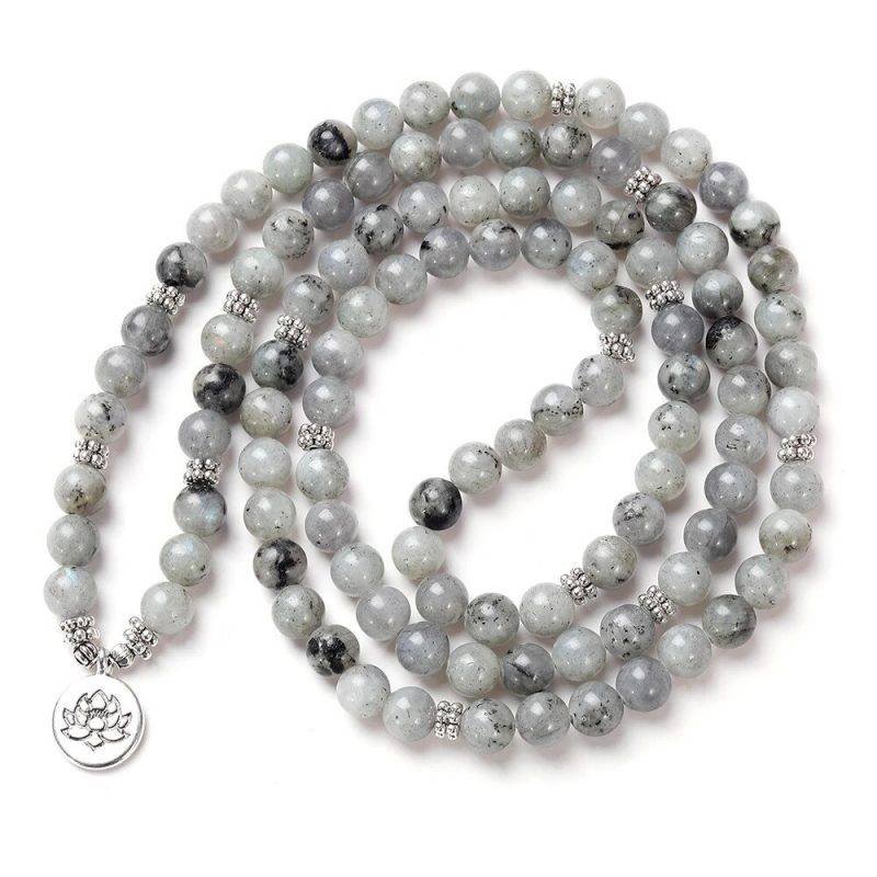 Tibetan labradorite mala – Bild 2