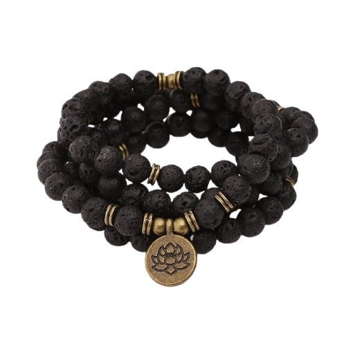 Tibetisch lava stone Mala