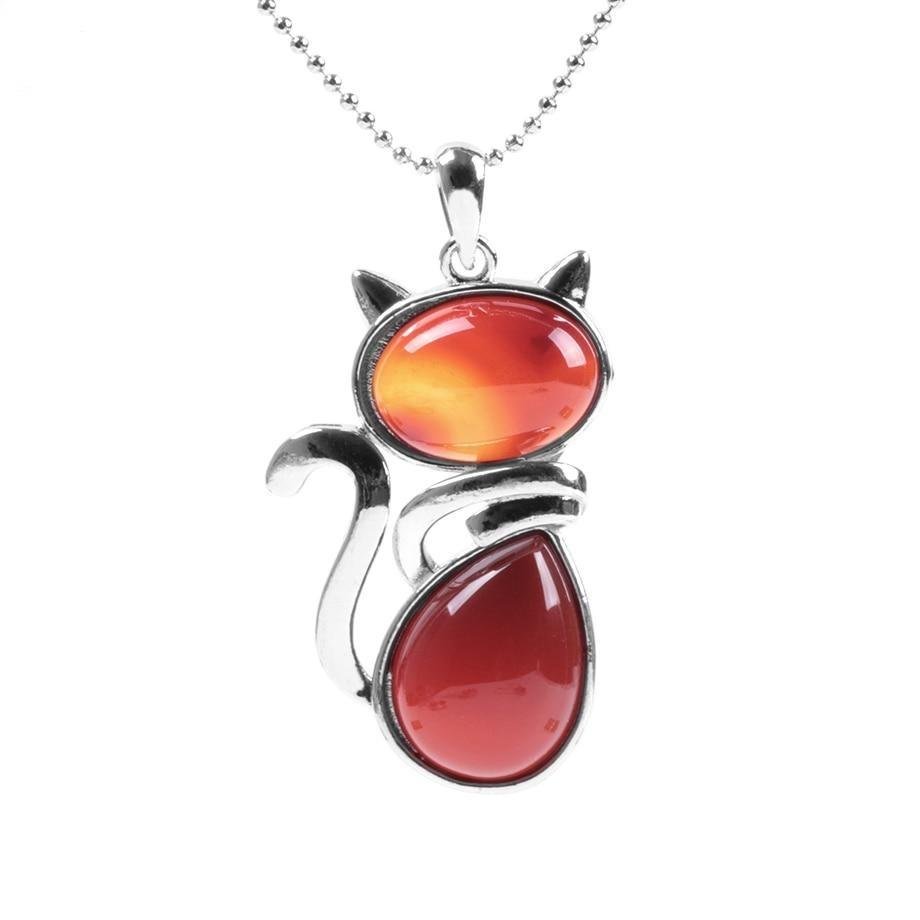 Natural Stone Cat Pendant – Bild 13