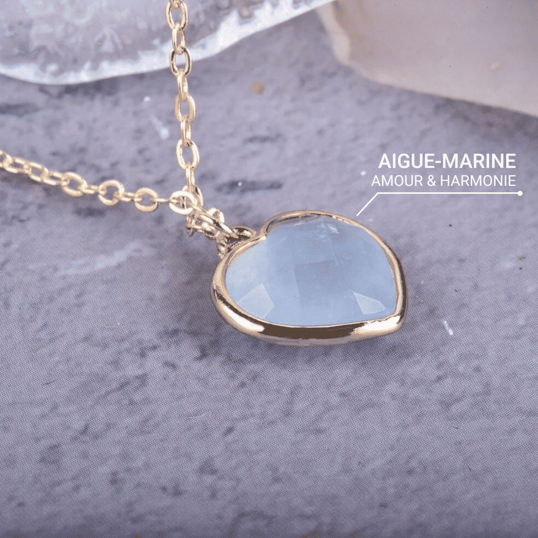 Aquamarine Heart Pendant – Bild 7
