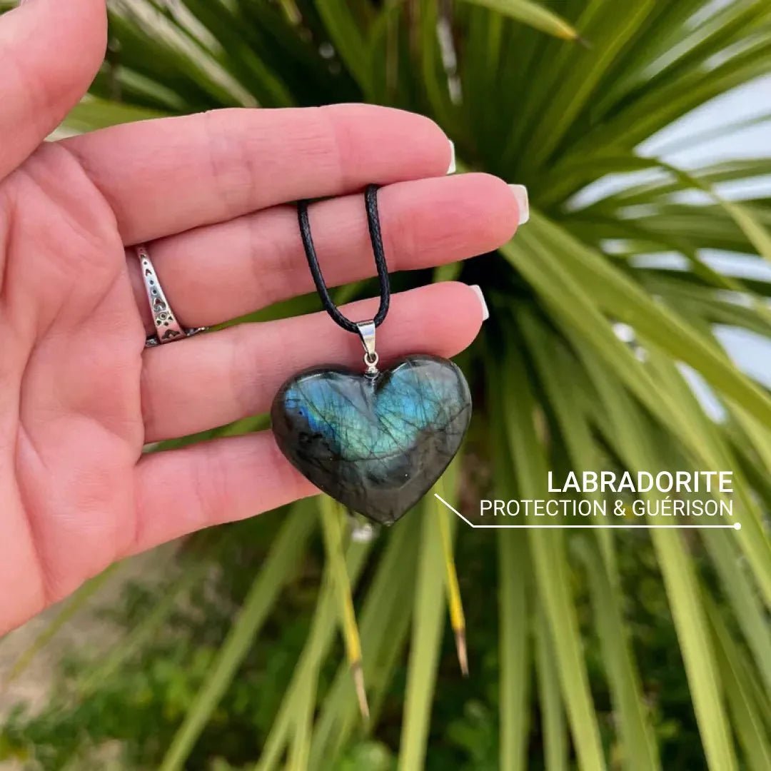 Heart Pendant in Labradorite – Bild 3