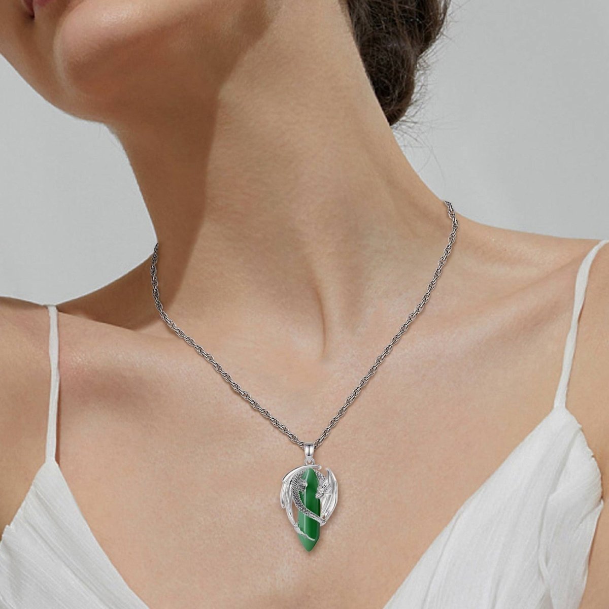 Natural Stone "Dragon" Pendant – Bild 5