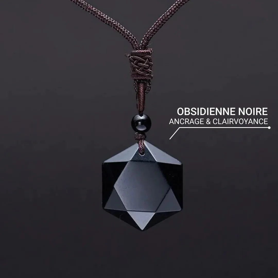 Black Obsidian "Star" Pendant – Bild 5