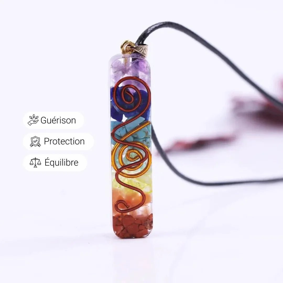 Orgonite Pendant "Harmony of the 7 Chakras" - Image 2
