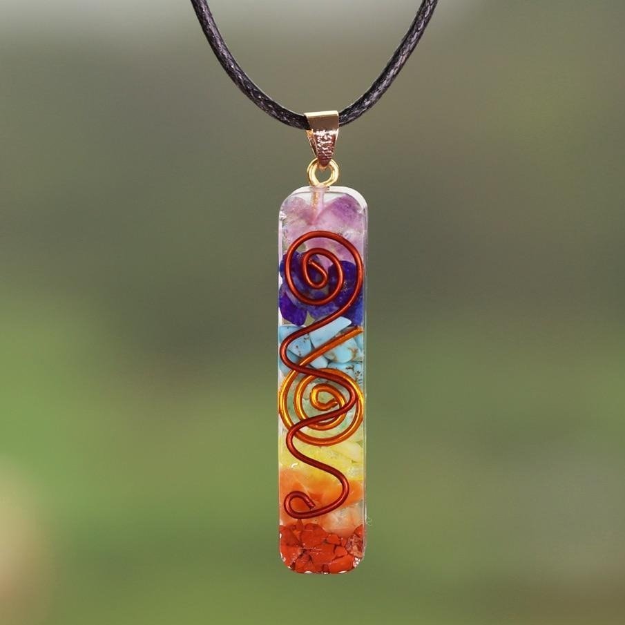 Orgonite Pendant "Harmony of the 7 Chakras" - Image 3