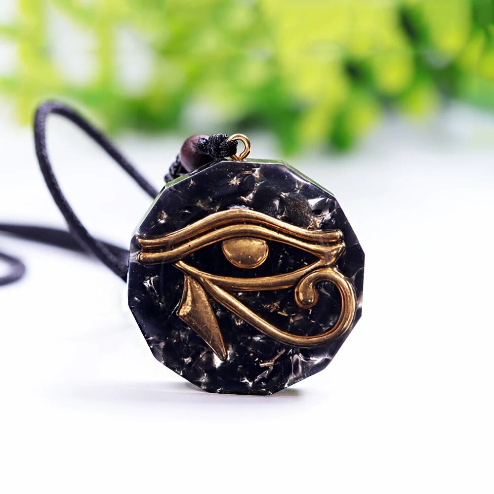 Orgonite Pendant Eye of Horus in Natural Stones – Bild 8