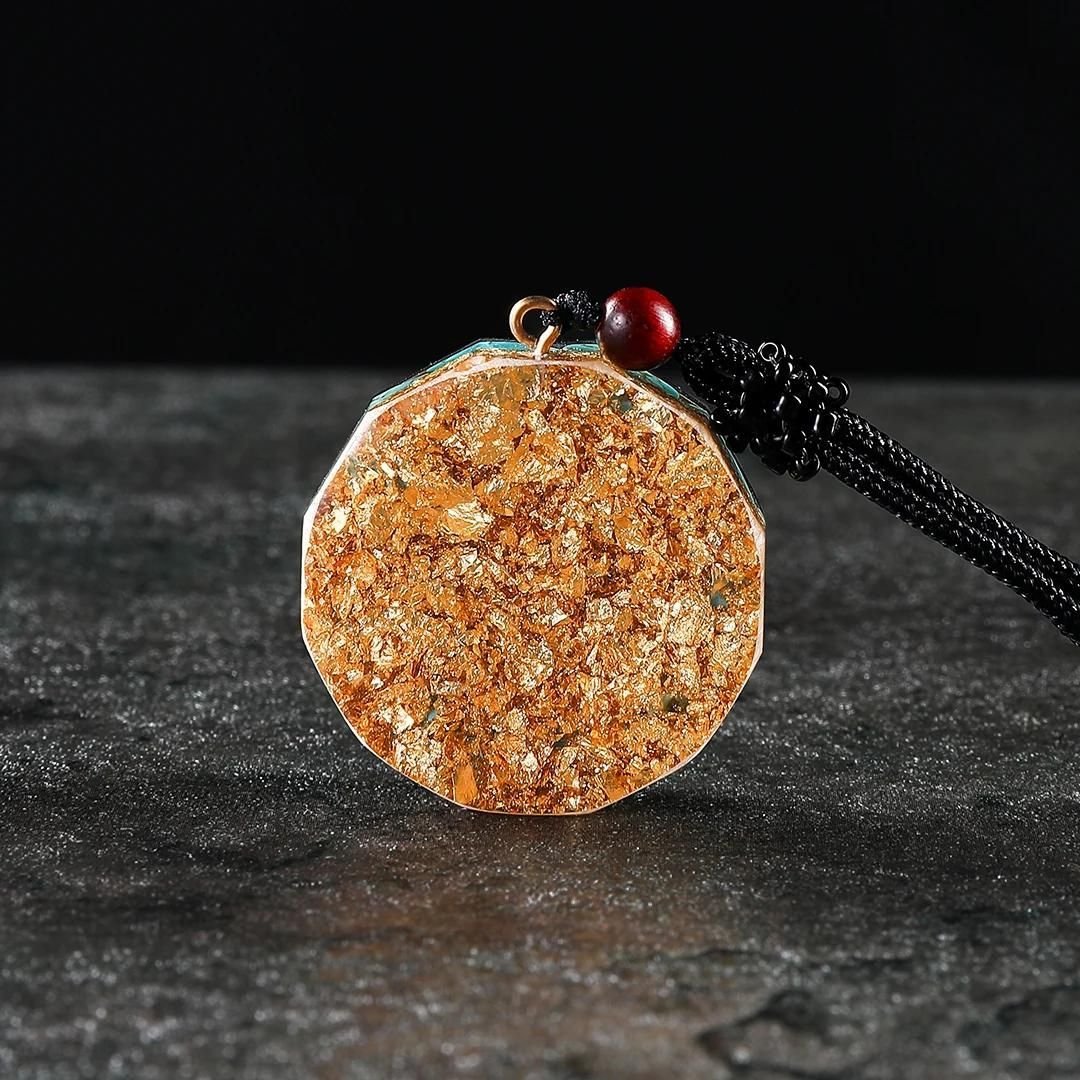 Pendant Orgonite "Metatron's Power" in Obsidian & Garnet - Image 3