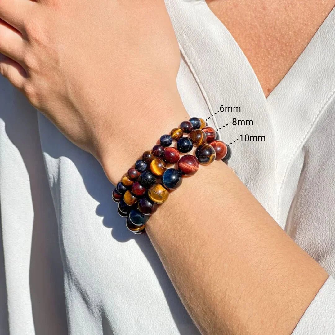 Bracelet "Multiple Eye" in Tiger's Eye, Bull's Eye & Hawk's Eye – Bild 2
